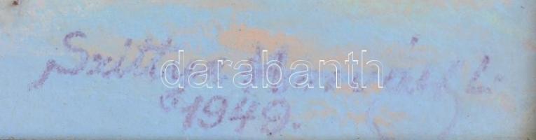 Szittya Horváth Lajos (1883-1960): Győr-Sopron megyei táj ,1949. Pasztell, papír. jelzett, hátoldalá...