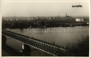 1941 Újvidék, Novi Sad; vasúti híd, látkép / railway bridge, general view. photo + M. KIR. POSTA 323