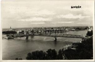 1941 Újvidék, Novi Sad; közúti híd, látkép / bridge, general view. photo + M. KIR. POSTA 323
