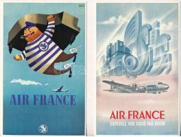 1933-1983 16 db MODERN használatlan motívum képeslap az Air France francia légitársaságról, reklámok, saját dobozában / 16 modern unused motive postcards of Air France airline, advertisements, in own small box