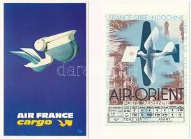 1933-1983 16 db MODERN használatlan motívum képeslap az Air France francia légitársaságról, reklámok...
