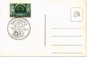 1940 Nagybánya, Baia Mare; visszatért, utcakép, patika, üzlet. Diana Foto / street vire, pharmacy, s...