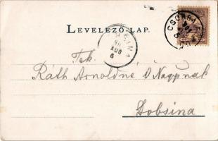 1901 Tátra, Vysoké Tatry; Csorba tó, Bástya. Cattarino kiadása / Csorber-See, Bastei / Strbské pleso...