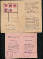 cca 1927-45 3 db újságíró igazolvány, kiállítva Bagyó János újságíró részére: 1 db 1933 Carte Intern...