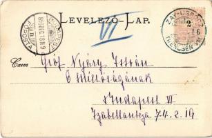 1899 Zayugróc, Ugrócváralja, Uhrovec; régi vár. Gansel Lipót 161. / Alte Burg / old castle