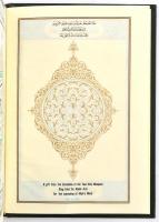 Al-Qur'an. Korán. Kiadói aranyozott  egészvászon-kötés, díszes címlappal.

"A gift from ...