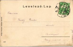 1913 Győr, A Rábafelőb (Rába télen). Polgár Bertalan kiadása