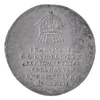 Habsburg Birodalom 1792. "I. (II.) Ferenc budai koronázására" jelzetlen Ag koronázási zset...