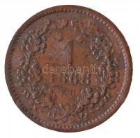 1868KB 1kr Cu "Angyalos címer" T:2- ph. Adamo M4.1