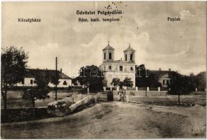 Polgárdi, Községháza, paplak, római katolikus templom