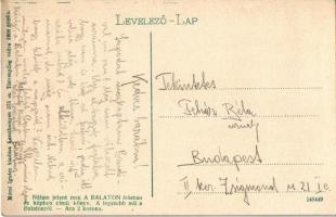 Keszthely, Balatonfürdő, vitorlás. Mérei Ignác kiadása 1908. 6886a