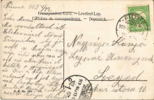 1909 A Slavonia kivándorló hajó a kikötőben / Slavonia vapore della societa Cunard / Cunard Line SS ...