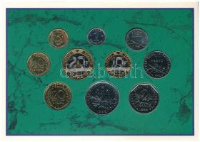 Franciaország 1998. 1c - 20Fr (10xklf) forgalmi sor karton dísztokban T:1
France 1998. 1 Cent - 20 ...