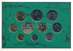 Franciaország 1998. 1c - 20Fr (10xklf) forgalmi sor karton dísztokban T:1
France 1998. 1 Cent - 20 ...