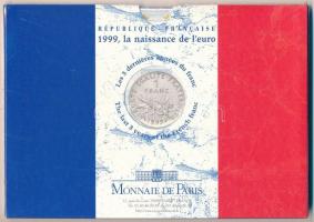 Franciaország 1999. 1c - 20Fr (10xklf) forgalmi sor karton dísztokban T:1
France 1999. 1 Cent - 20 ...