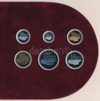 Hollandia 2001. 5c - 2 1/2G (6xklf) forgalmi sor bársony borítású dísztokban, holland nyelvű tájékoz...