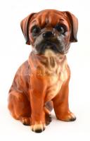 Royal Keramiek porcelán ülő francia bulldog, kis kopásnyomokkal, matricával jelzett, alján filc, m: ...