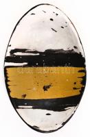 Gorka Lívia (1925-2011): Tálka, festett, mázas kerámia, jelzett, apró lepattanással, 18×13 cm