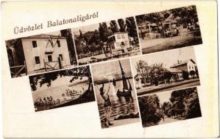Balatonaliga (Balatonvilágos), vasútállomás, strand, üdülők