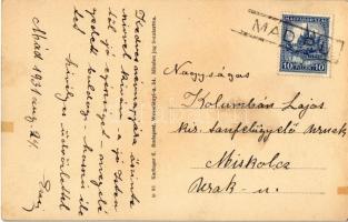 1931 Mád, M. kir. állami elemi iskola + "MÁD P.U."