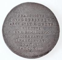Habsburg Birodalom 1792. "II. (I.) Ferenc frankfurti koronázása" jelzetlen Ag zseton. &quo...