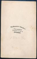 cca 1860-1870 Sopron, férfi műtermi portréja, korai keményhátú fotó Tiefbrunner Sándor műterméből, 9...