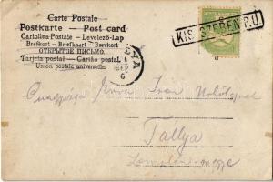 ~1900 Kisszeben, Zeben, Sabinov; laktanya ágyúkkal szekereken / Nachmittags Unterhaltung / K.u.K. mi...