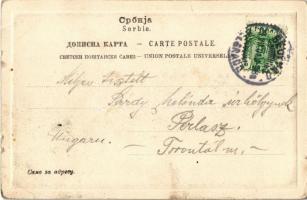 1901 Belgrade, König Milan Strasse / Rue Roi Milan / street (EK)