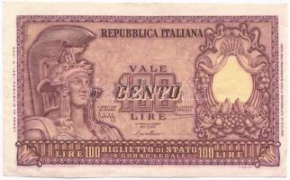 Olaszország 1951. 100L T:II- Italy 1951. 100 Lire C:VF