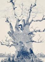 Zala Tibor (1920-2004): Balatonakarattyai legenda. . Rézkarc, papír. Jelzett, datált (1982). Művészp...