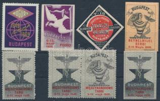 1935-1969 Budapesti Nemzetközi Vásár 8 db klf levélzáró