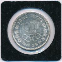 Japán 1964. 1000Y Ag "Olimpia" francia nyelvű tanúsítvánnyal T:1 patina Japan 1964. 1000 Yen Ag "Olympiad" with French certification C:UNC patina Krause Y#80