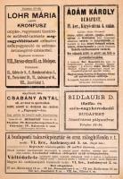 1907 Fehér Kereszt Országos Lelencház Egyesület naptára. Kiadói szecessziós díszítésű, dombornyomott...