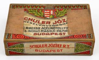 cca 1920 Schuler József Írószergyárának felbontatlan tollhegyes doboza