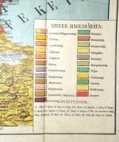 cca 1914-1918 Rózsavölgyi Európai háború kézi térképe,1:3,900.000, litografált térkép, Bp., Rózsavöl...