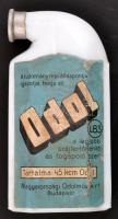 1930 Odol szájfertőtlenítő és fogápoló szer üvege, eredeti címkékkel, m: 10,5 cm