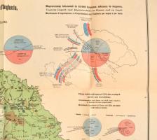 1920 Magyarország gazdaságföldrajzi térképe, 1:15,00.000. Dr. Teleki Pál gróf és dr. Cholnoky Jenő k...