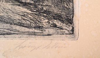 Szőnyi István (1894-1960): Kompozíció (Sírbatétel). Rézkarc, karton, jelzett a nyomaton: Szőnyi 921,...