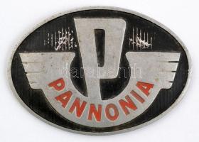Pannonia motorkerékpár embléma, kis kopásnyomokkal, 7×5 cm