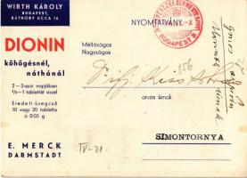 Stypticin Merck vérzést csillapít. Az uterus bárminemű vérzésénél. Wirth Károly E. Merck Darmstadt r...