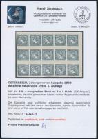 Reprint 1904, slate blue, corner block of 15 with original gum. Certificate: Strakosch Hírlapbélyeg ...