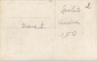 1918 Az Osztrák-Magyar Haditengerészet SMS Warasdiner rombolója Split kikötőjében / WWI Austro-Hunga...