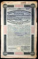 1914. "Budapest-Vác HÉV RT." részvénye 2000K-ról