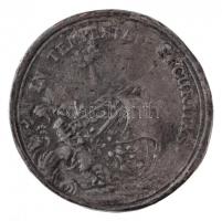 DN Szent Györgyöt ábrázoló öntött fém replika (47mm) T:3 hullámos