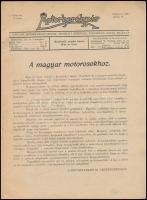 1928 Motorkerékpár. I. évf. 1. sz. 1928. ápr. 10. A 10. oldalon szereplő fotón, Horthy I(stván) késő...