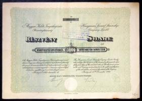 1923 Magyar Keleti Tengerhajózási RT. 3000 K részvény / Hungarian Levant Steamship Co. Ltd. decorative share