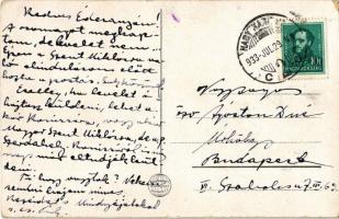 1933 Nagykanizsa, pályaudvar, vasútállomás, lovaskocsik, automobilok  (EK)