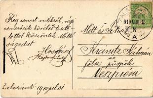 1910 Zalaszántó, Római katolikus iskola és utca (EB)