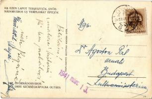 1941 Győr, Nádorváros, Szt. Imre szükségkápolna oltára, belső. Templomépítő Bizottság kiadása (EK)