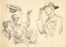 1933 Márton Lajos: Gödöllői Jamboree album 36 rajzzal / Jamboree album with 36 drawings of Lajos Már...